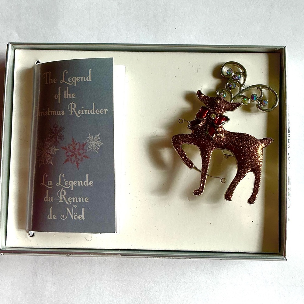 New Old Stock Sparkling Brown Reindeer